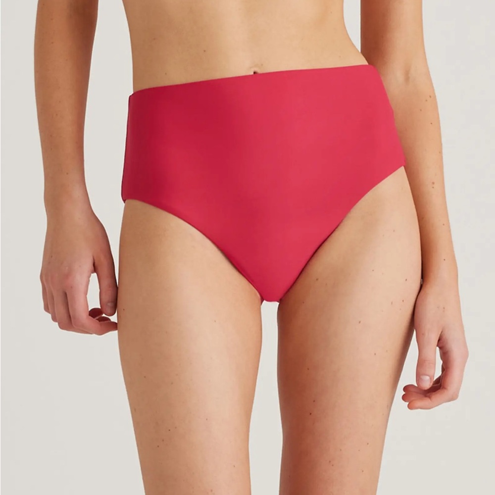 Quince High-Waisted pink Bikini Bottom only